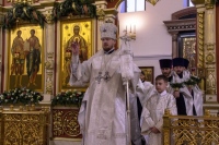 В канун Недели 31-й по Пятидесятнице и Рождества Господа Бога и Спаса нашего Иисуса Христа правящий архиерей совершил всенощное бдение