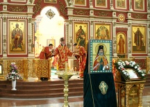 Освящение образа святителя Николая Японского в Спасо-Преображенском соборе архиепископом Хабаровским и Приамурским Игнатием. 29 мая 2011г.