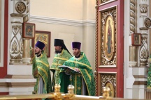 Божественная Литургия в Спасо-Преображенском соборе в день Святой Троицы. 12 июня 2011г.