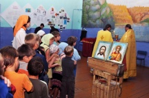 Село Бичевая. Детский лагерь, в помощь миссионеру
