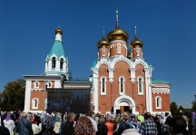 Патриарший визит в Приамурскую митрополию. Молебен в кафедральном соборе г. Комсомольска-на-Амуре. 16 сентября 2014 г.
