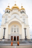 Всенощное бдение накануне дня Усекновения главы Пророка, Предтечи и Крестителя Господня Иоанна в Спасо-Преображенском кафедральном соборе Хабаровска. 10 сентября 2016 года