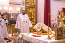 Божественная литургия в Рождественский сочельник в Спасо-Преображенском кафедральном соборе 06 января 2018 г.
