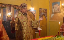 Божественная литургия в храме святого великомученика Димитрия Солунского в селе Князе-Волконское 08 ноября  2018 г.