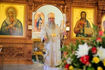 Правящий архиерей совершил Божественную литургию в годовщину освящения храма в честь святого преподобного Серафима Саровского и основания прихода 18 июня 2023 года