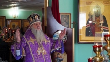 Митрополит Хабаровский и Приамурский Артемий совершил Божественную литургию в храме Блаженной Матроны Московской.7 марта 2026 г.